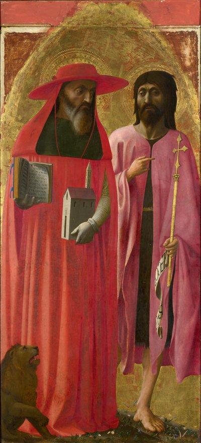 San Jerónimo y San Juan Bautista, c.1428-29 de Tommaso Masaccio